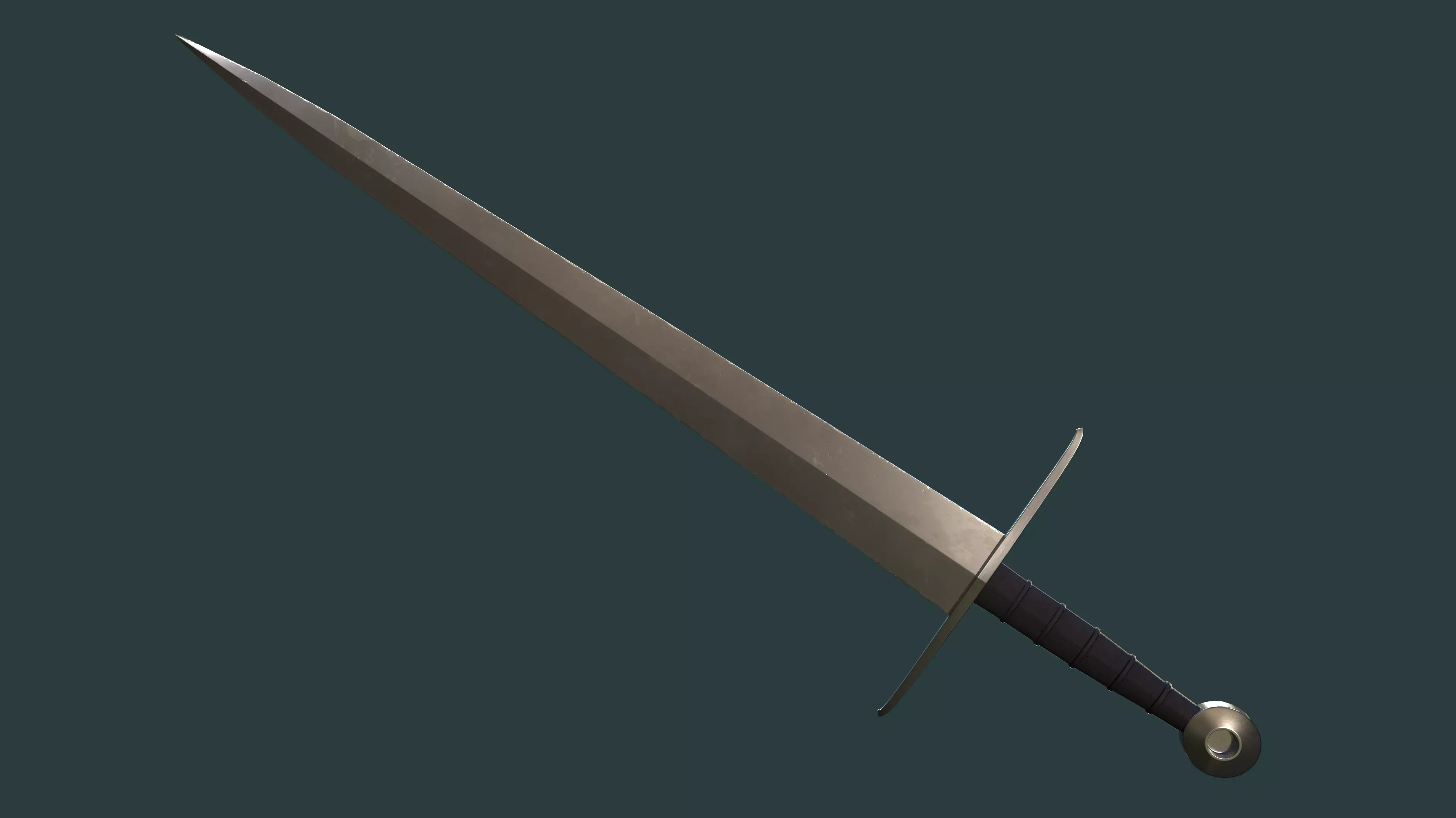 Albion Alexandria Medieval Sword PBR game ready Low-poly 3D model_0