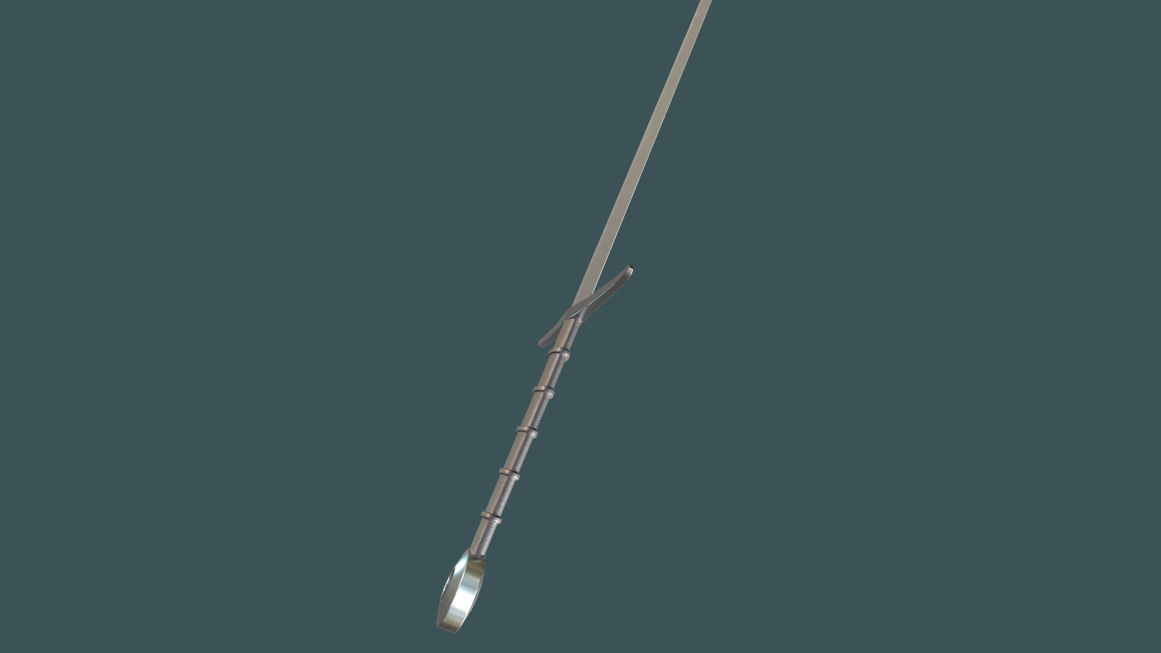 Albion Alexandria Medieval Sword PBR game ready Low-poly 3D model_3