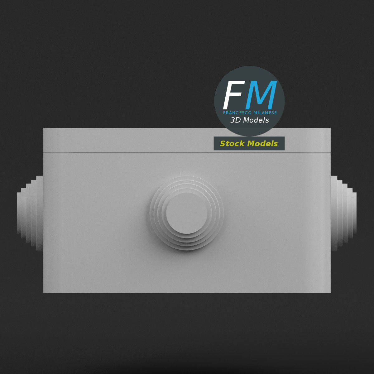 Rectangular junction box 2 3D model_4