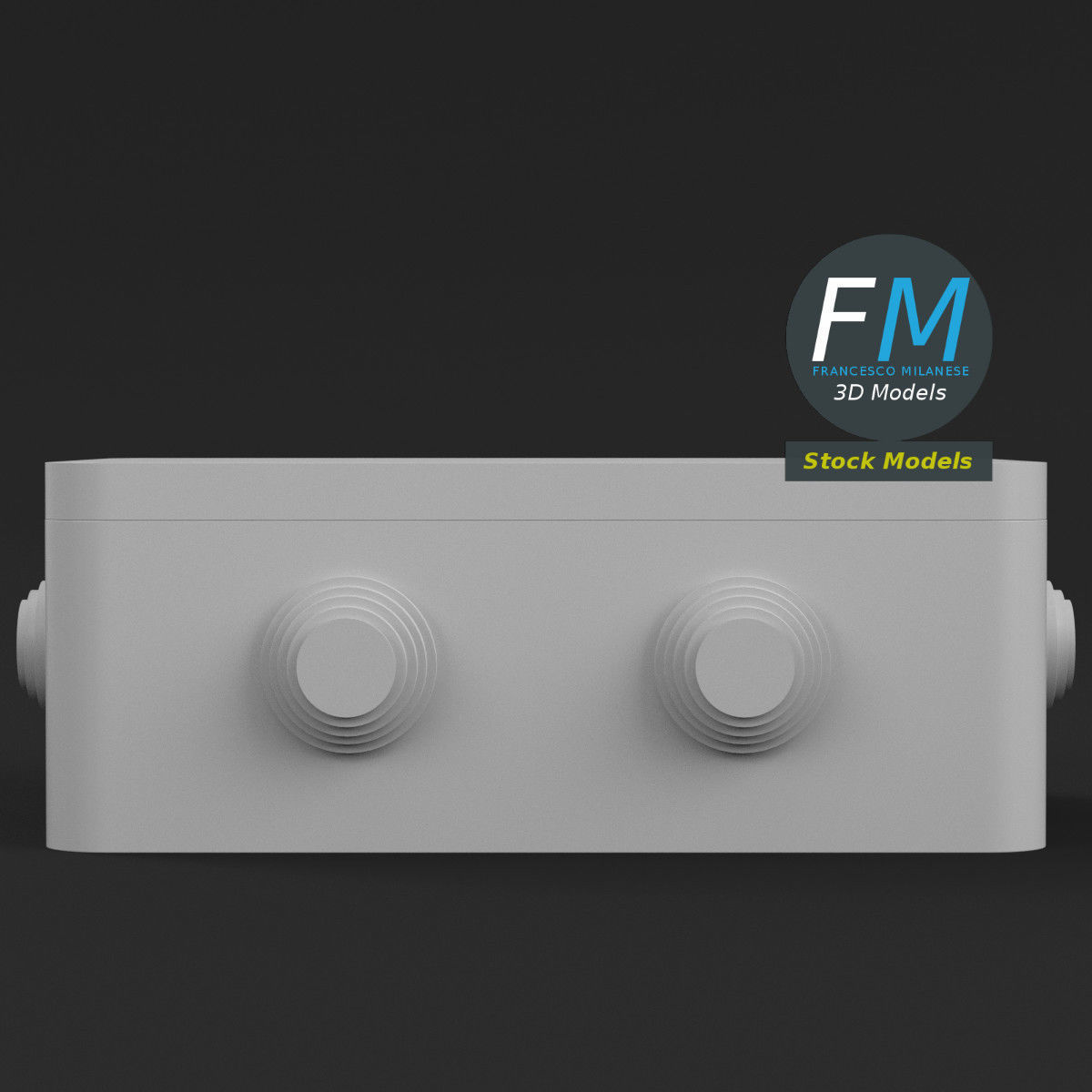 Rectangular junction box 2 3D model_3