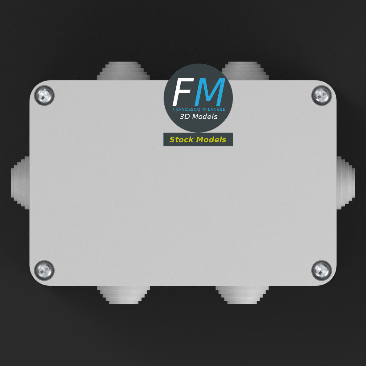 Rectangular junction box 2 3D model_6