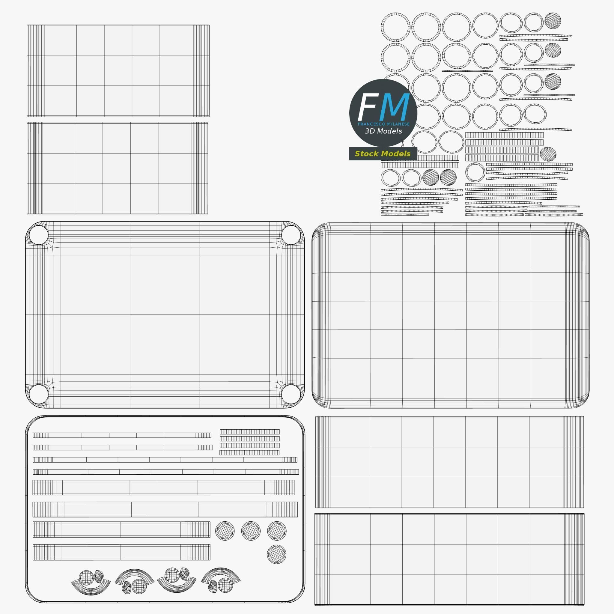 Rectangular junction box 2 3D model_11