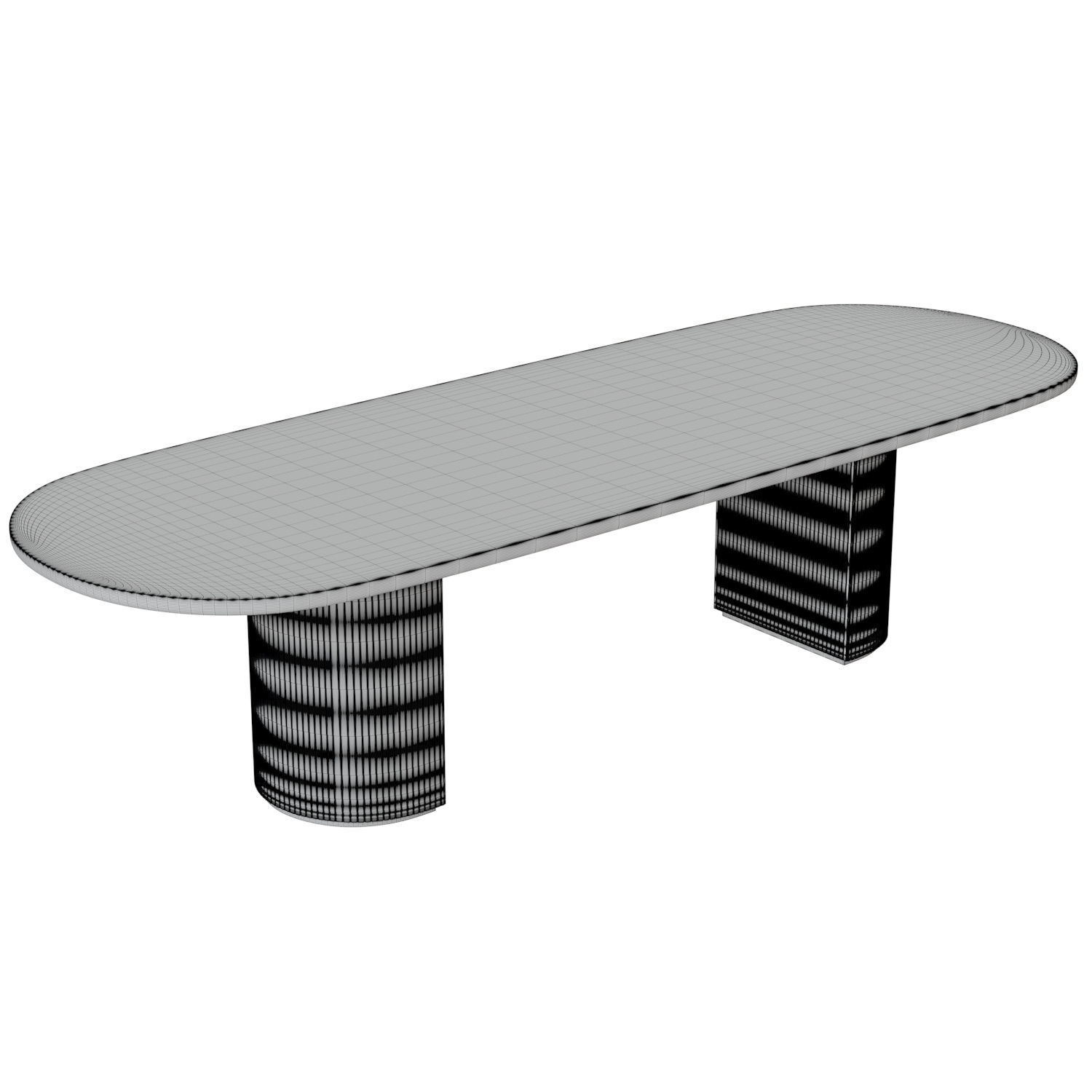Moon Dining Table 3D model_4