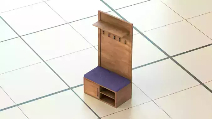  Wardrobe hanger 3D model PBR