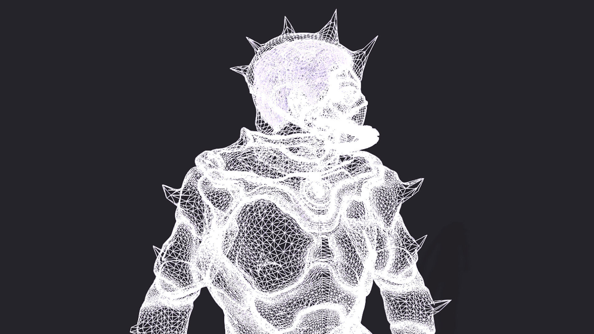 Space Warrior High quality character full Rigged and Animated 3D model_8