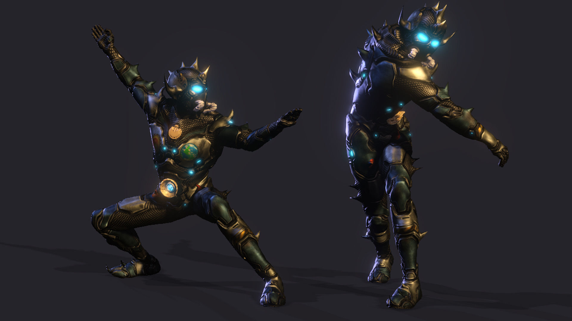 Space Warrior High quality character full Rigged and Animated 3D model_6