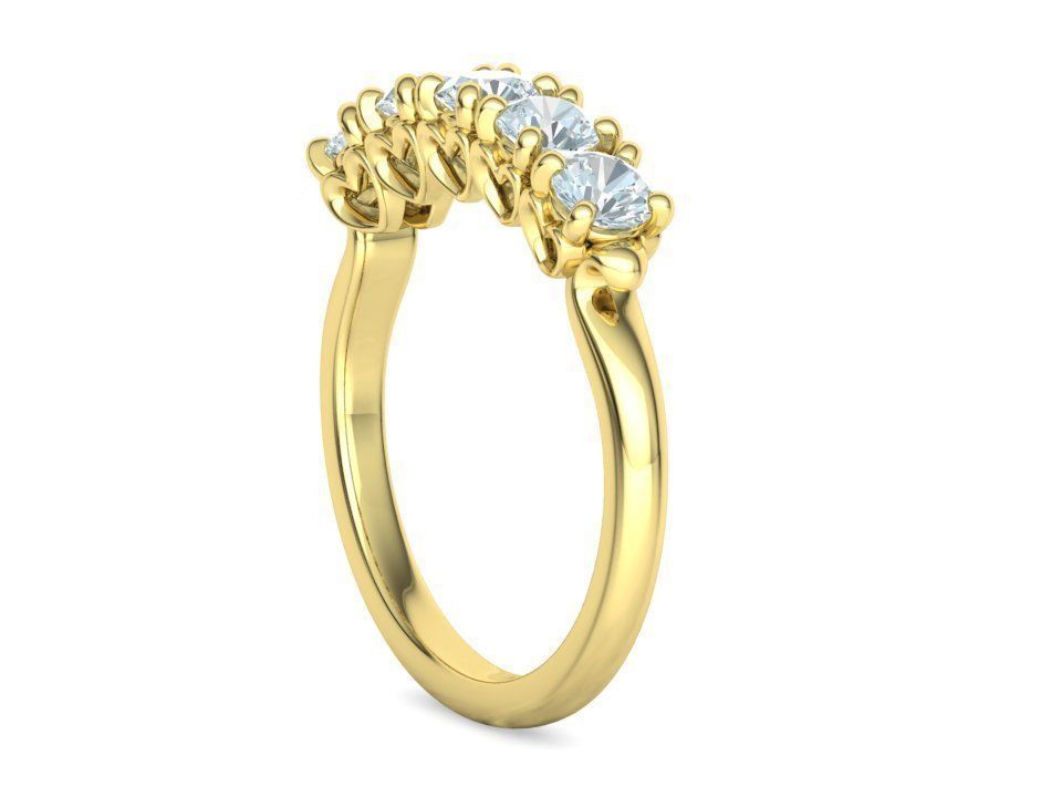 Bespoke Wedding Set Half Carat  Main Stone 3D Model Collection_23