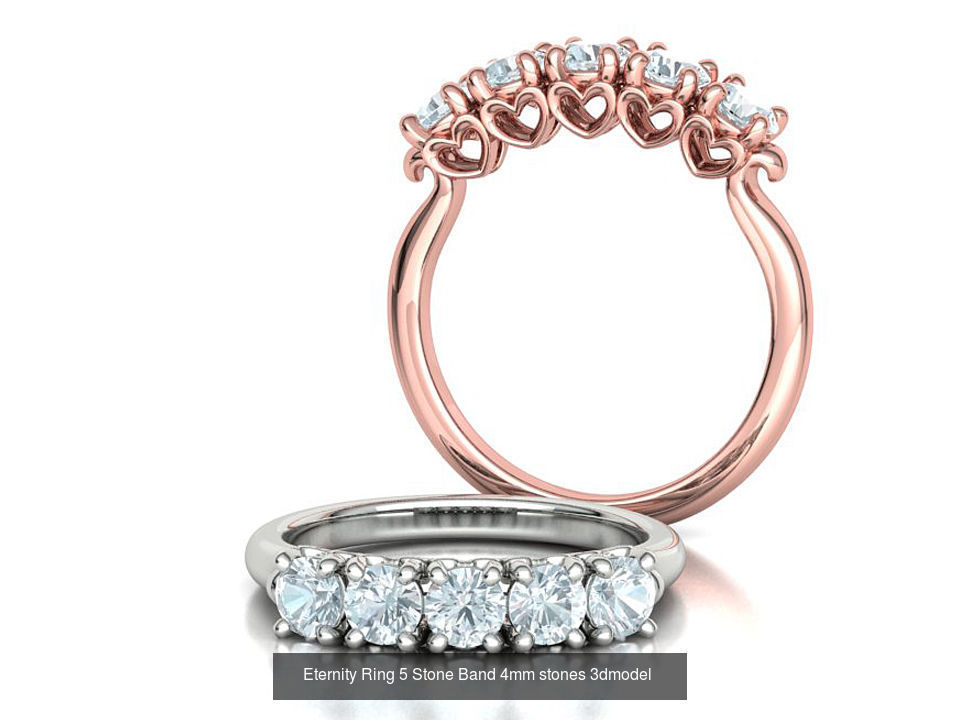 Bespoke Wedding Set Half Carat  Main Stone 3D Model Collection_6