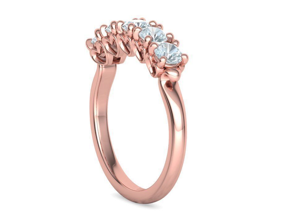 Bespoke Wedding Set Half Carat  Main Stone 3D Model Collection_22