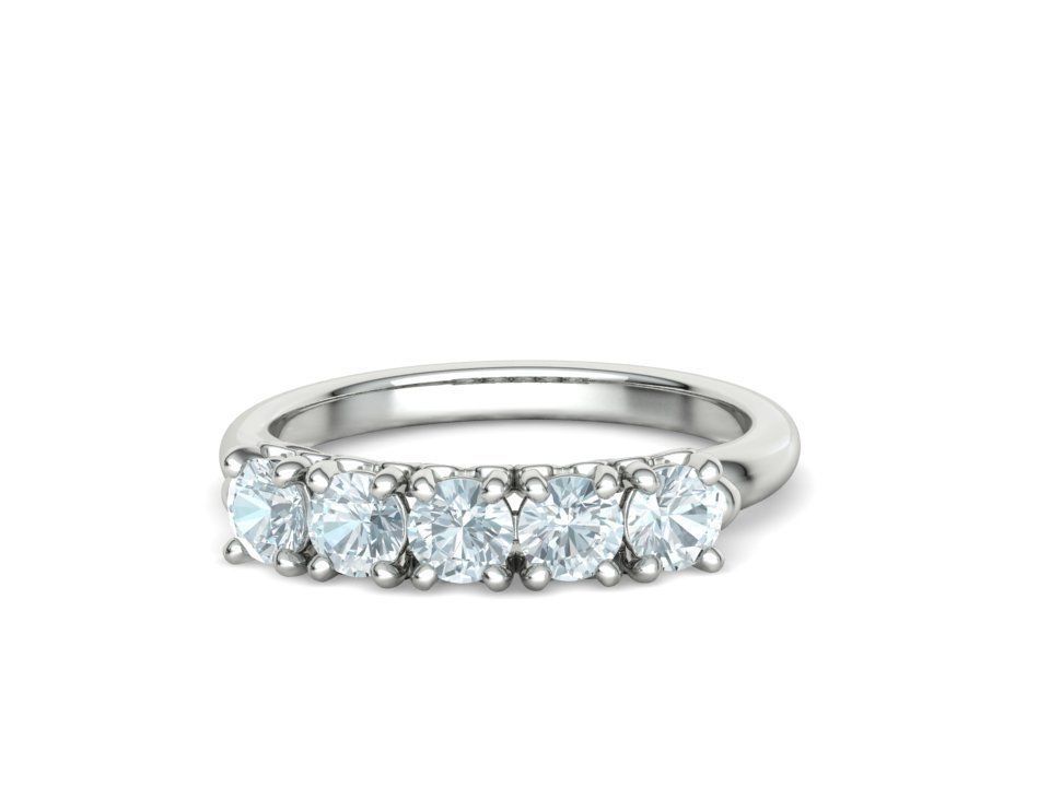 Bespoke Wedding Set Half Carat  Main Stone 3D Model Collection_11