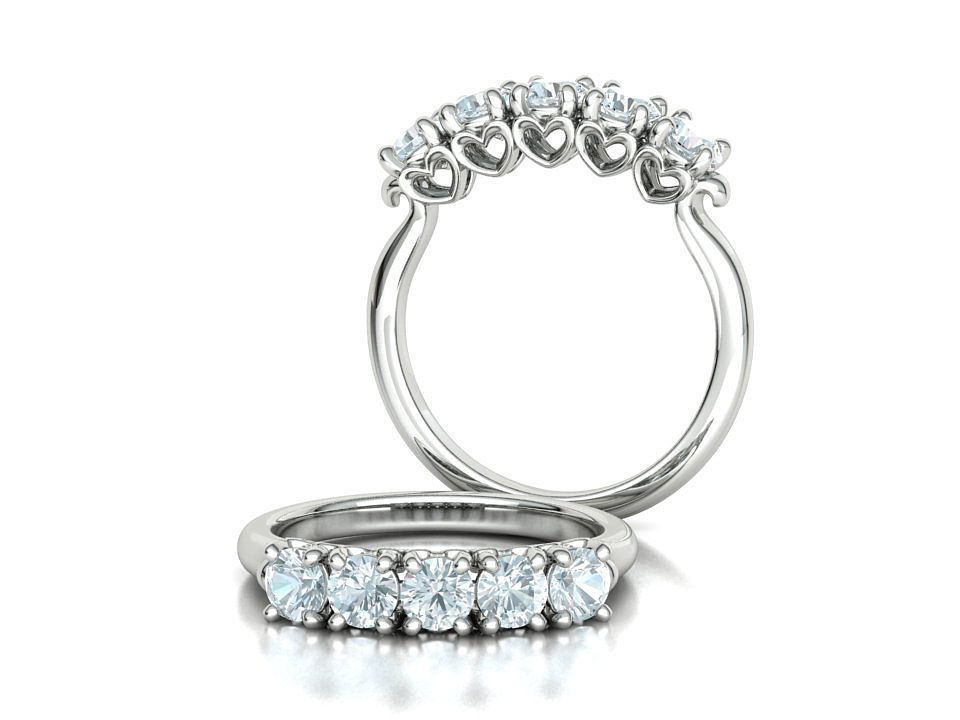 Bespoke Wedding Set Half Carat  Main Stone 3D Model Collection_24