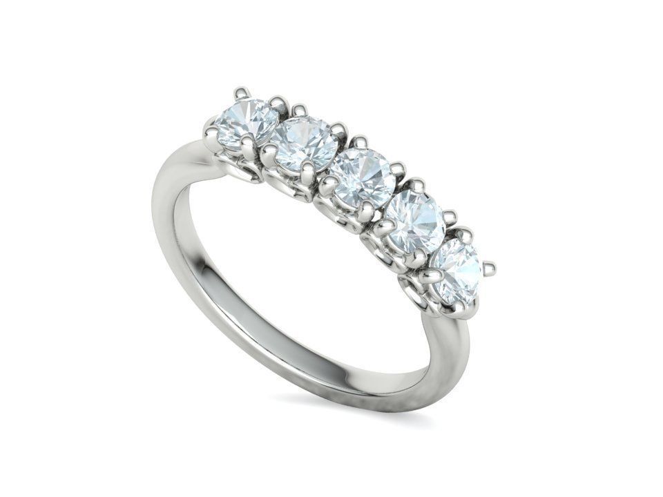 Bespoke Wedding Set Half Carat  Main Stone 3D Model Collection_21