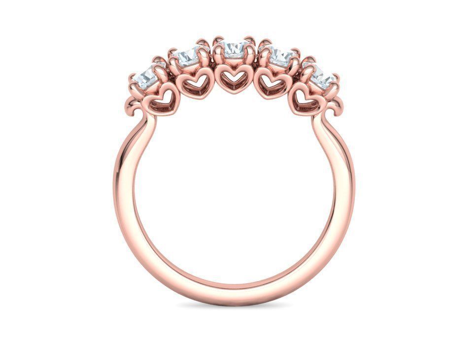 Bespoke Wedding Set Half Carat  Main Stone 3D Model Collection_18