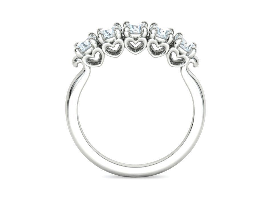 Bespoke Wedding Set Half Carat  Main Stone 3D Model Collection_14