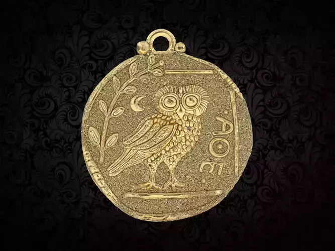 Owl Athena Pendant  3D print model