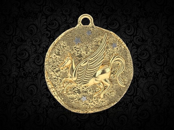 Pegasus horse pendant  3D print model