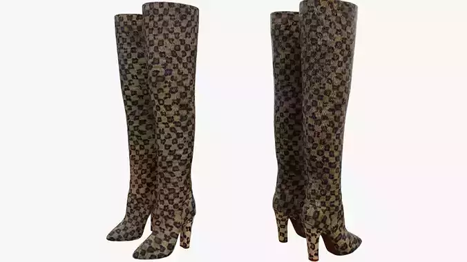 Leopard skin boots
