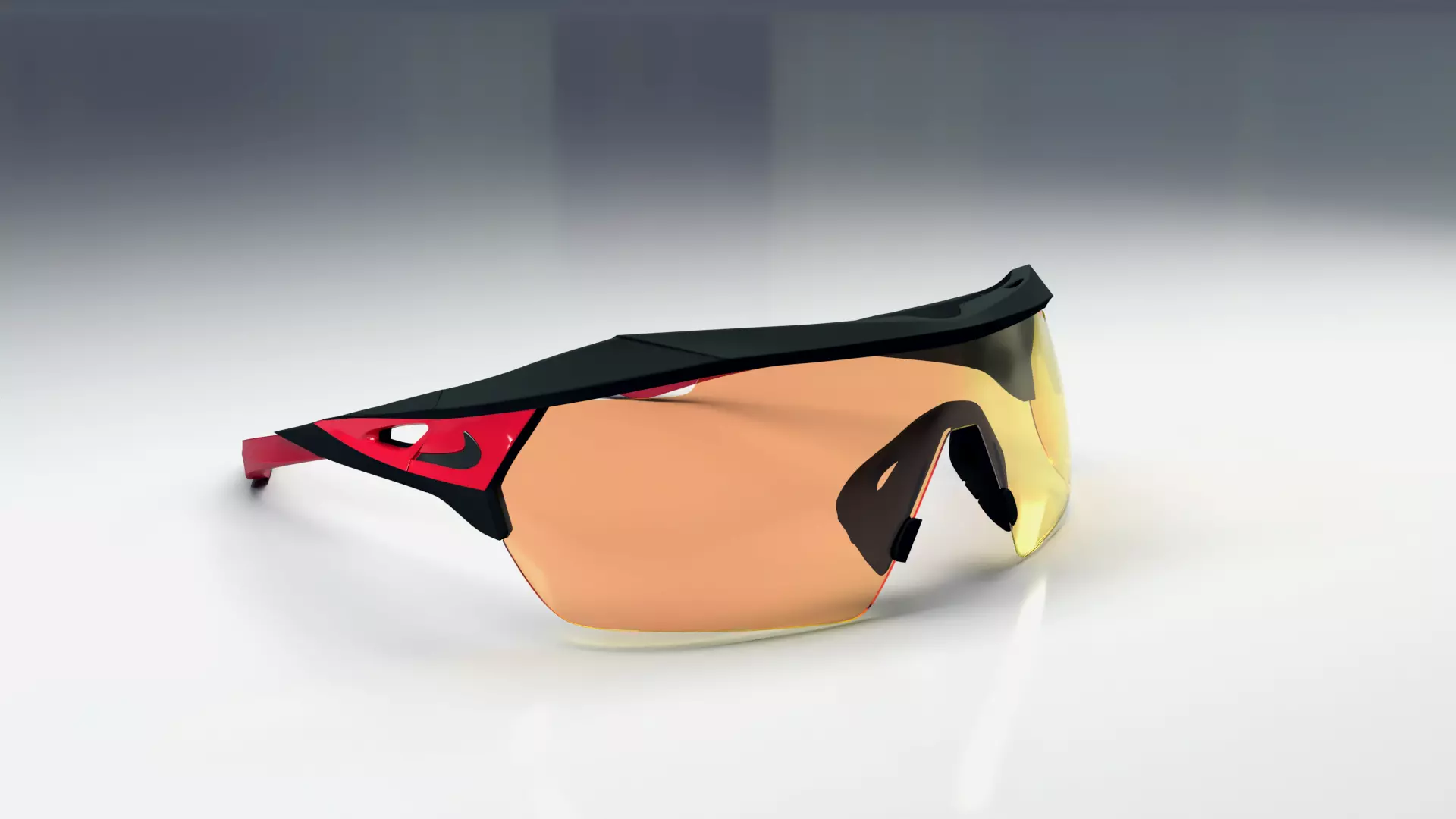 Nike Hyperforce Elite sport sunglasses Low-poly 3D model_0