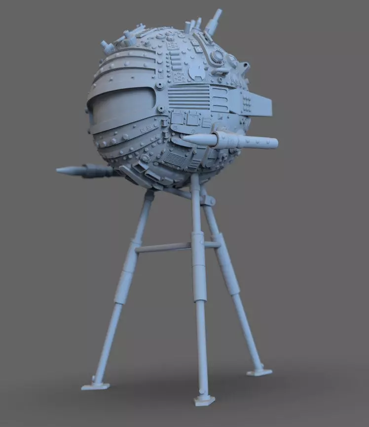 Sci Fi drone c5x seek and obliterate 3D print model_0