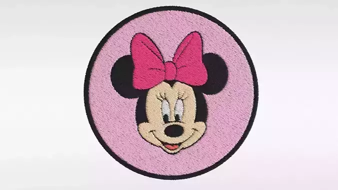 Embroidered Patch Minnie Mouse