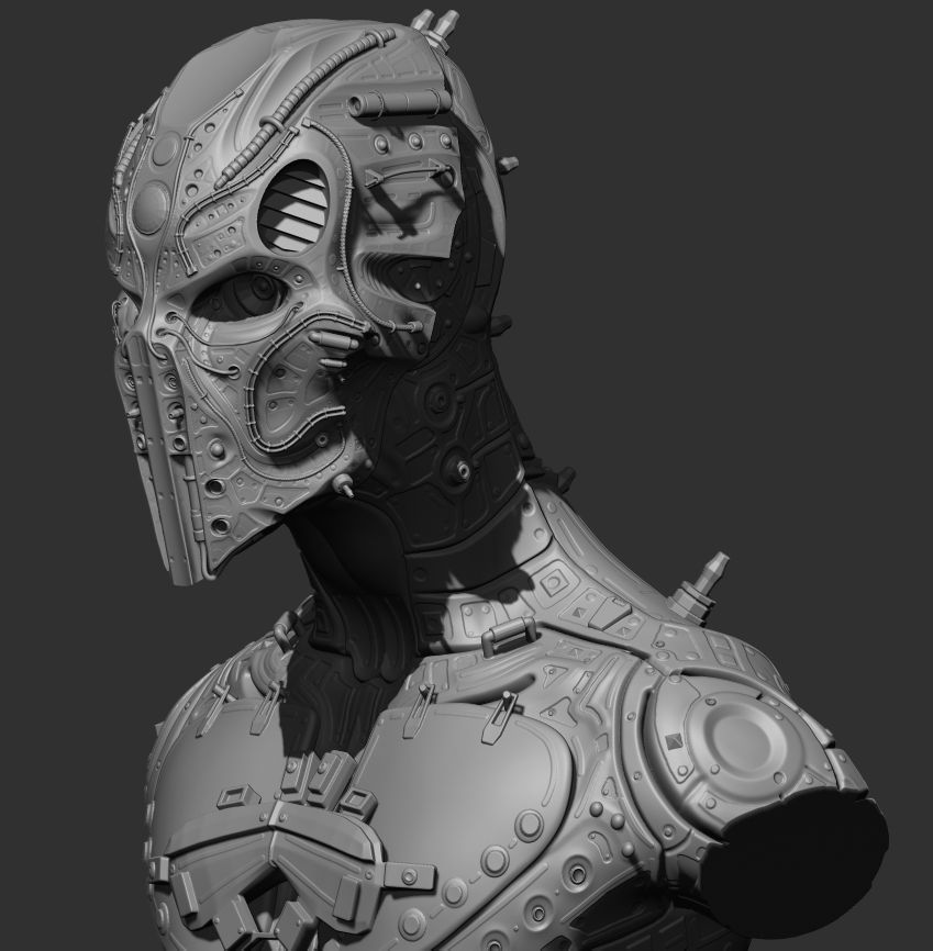 C5X Recon Bust 3D print model_7