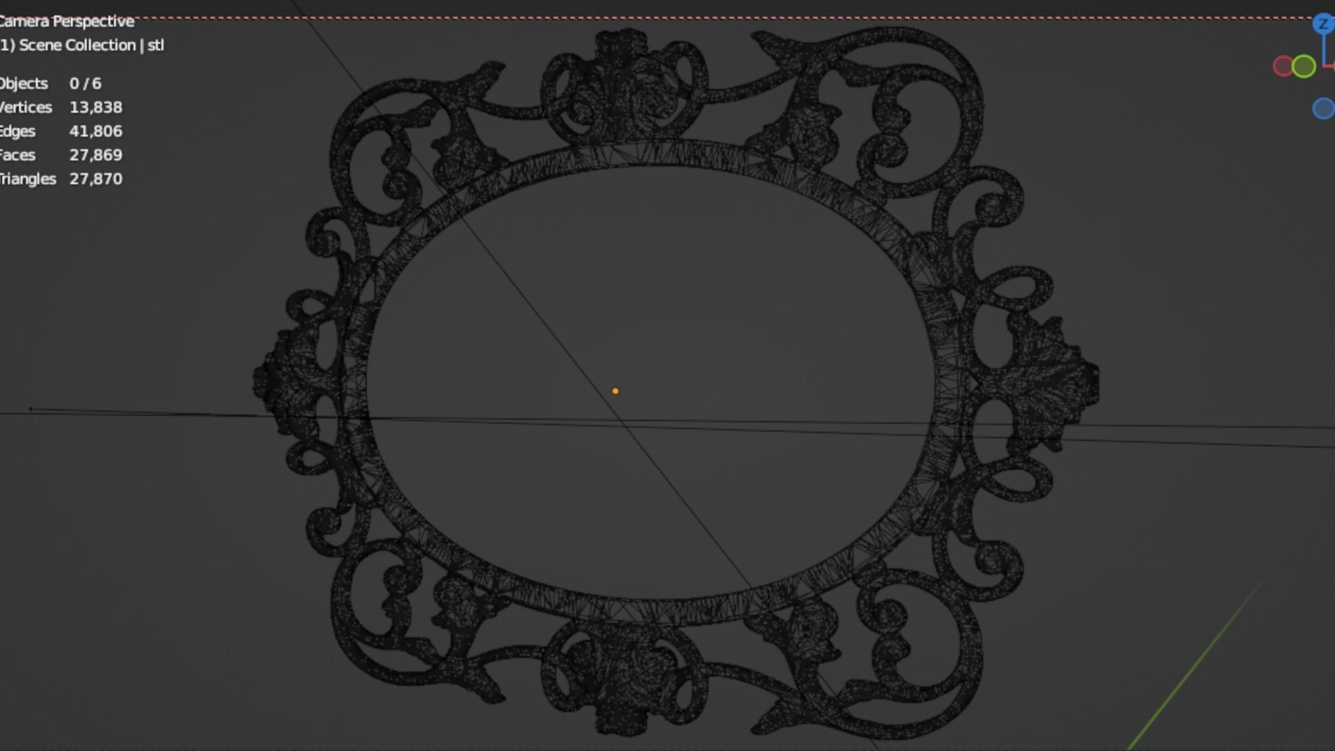 Frame mirror 42 3D print model_7