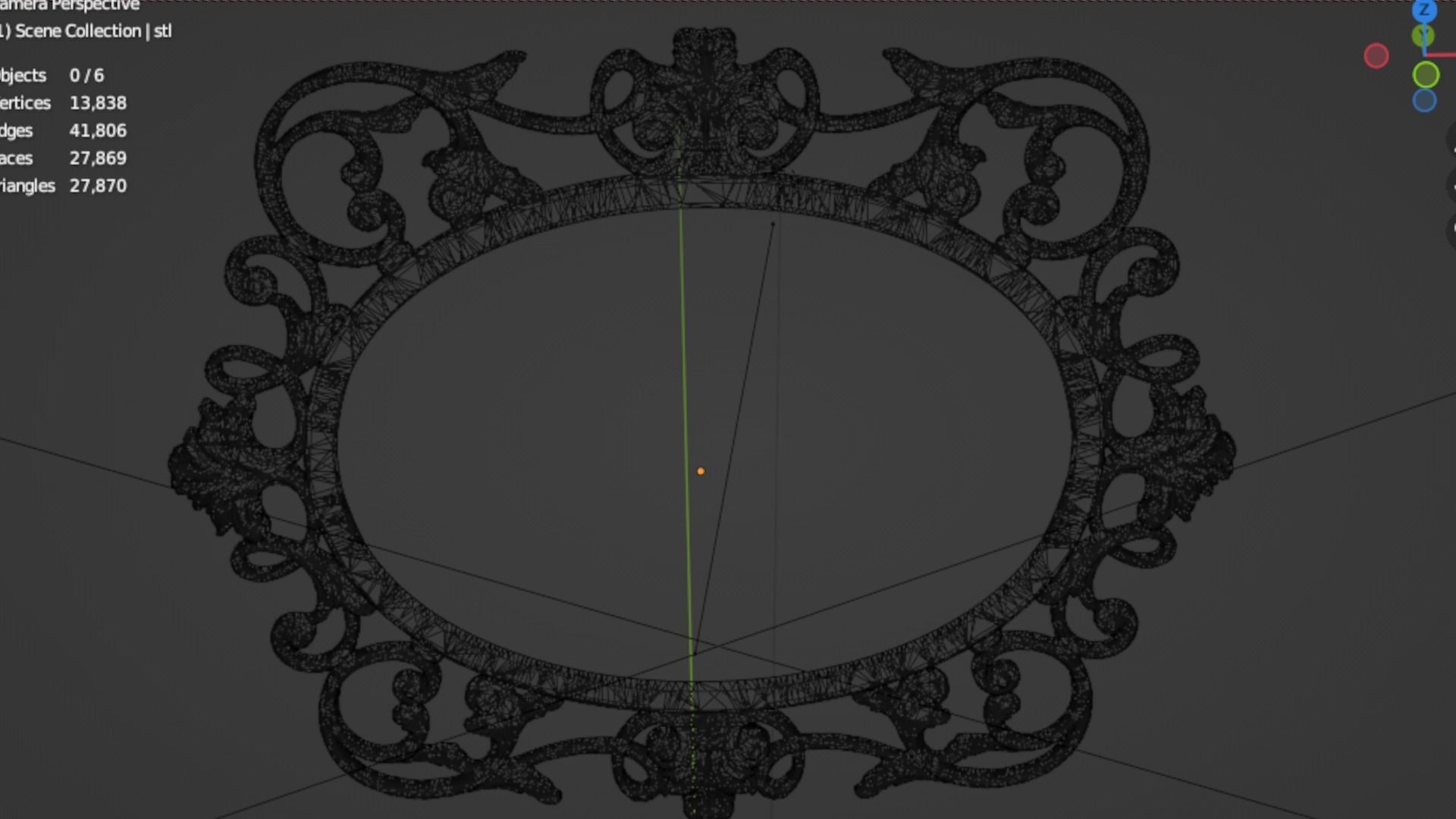 Frame mirror 42 3D print model_5