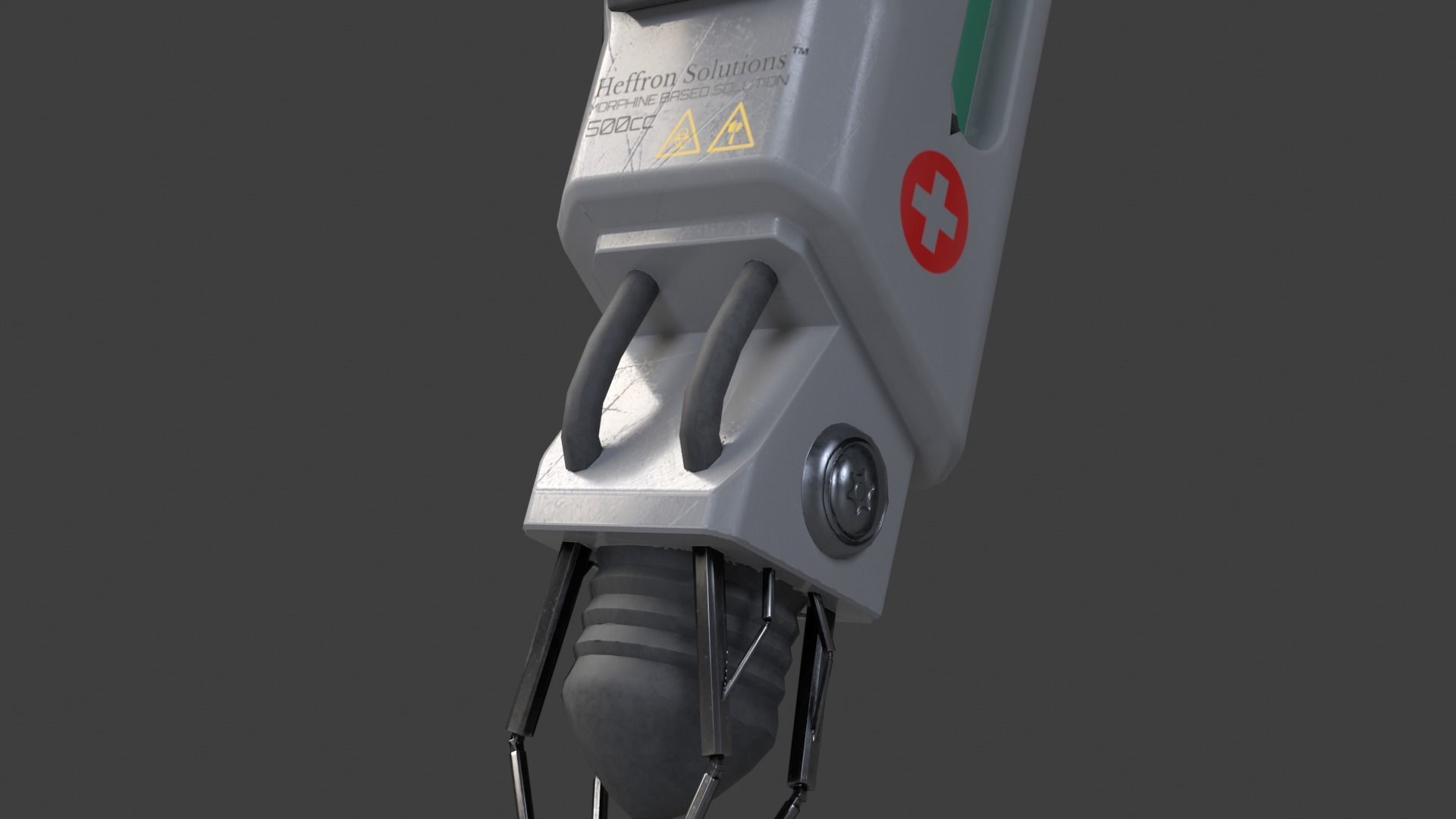 Futuristic Health Injector Low-poly 3D model_2