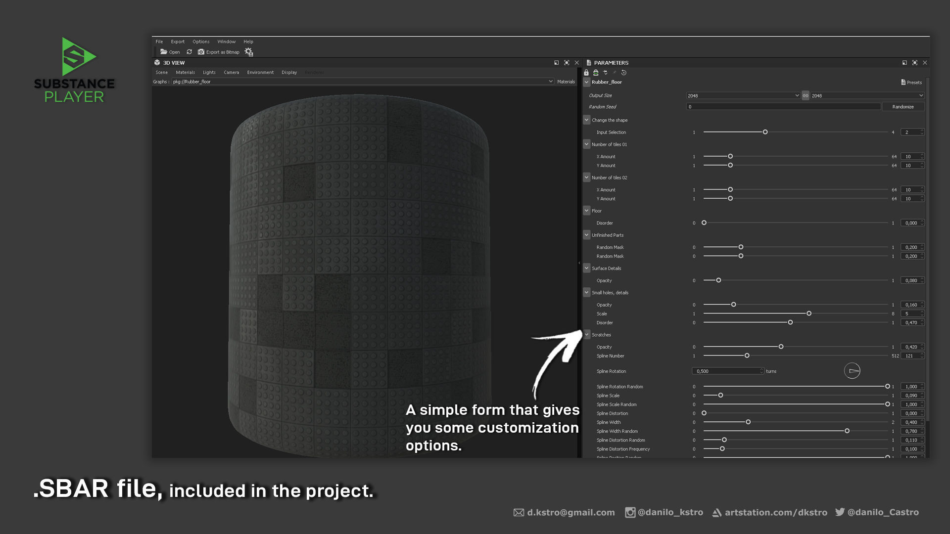 Customizable Rubber Flooring - Procedural Texture Texture_8