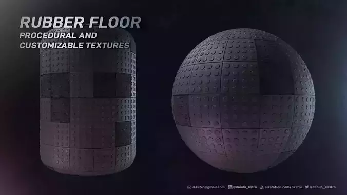 Customizable Rubber Flooring - Procedural Texture 