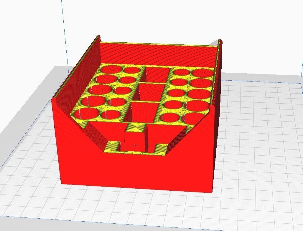 Battery box with tweezers 10xAA 10xAAA 3x9V 3D print model_7