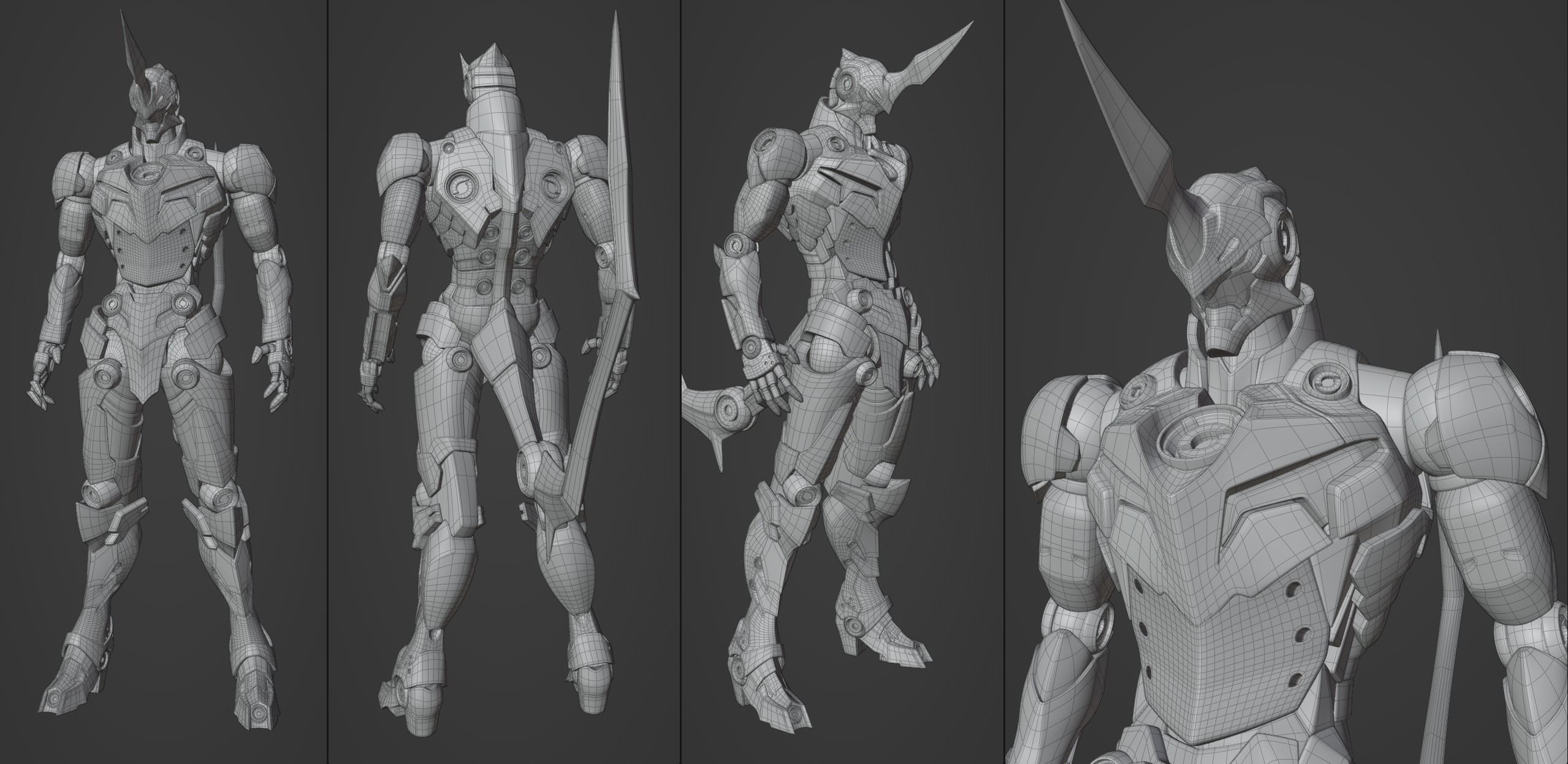 Gurren Lagann Lazengann 3D model_9
