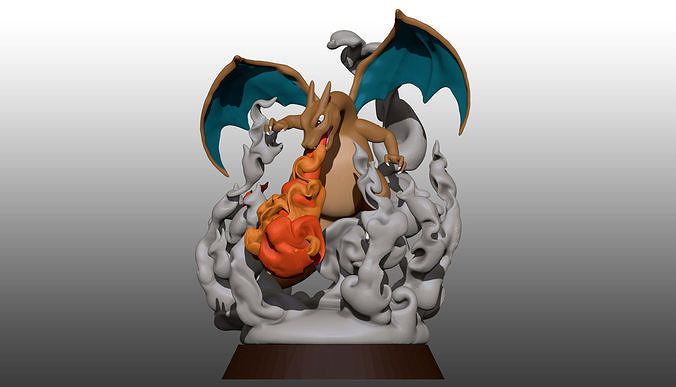 Pokemon Charizard Flamethrower 3D print model