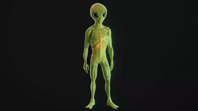 Alien Low-poly 3D model