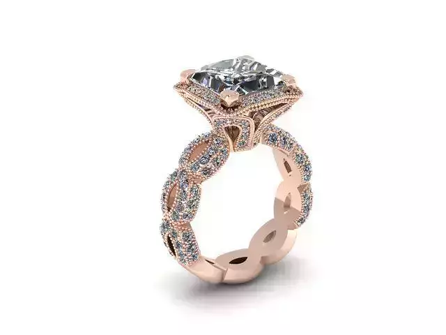 Princess Stone Engagement Ring