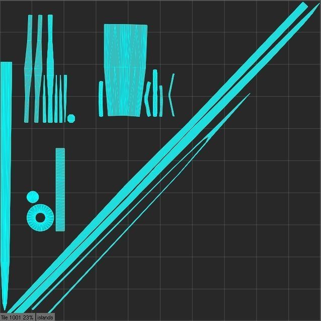 Albion Baron Medieval Sword PBR game ready Low-poly 3D model_6