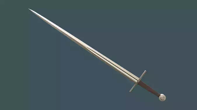 Albion Baron Medieval Sword PBR game ready Low-poly 3D model
