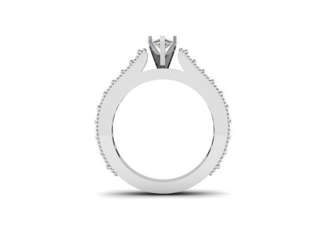 Solitaire Engagement Ring 3D print model_5