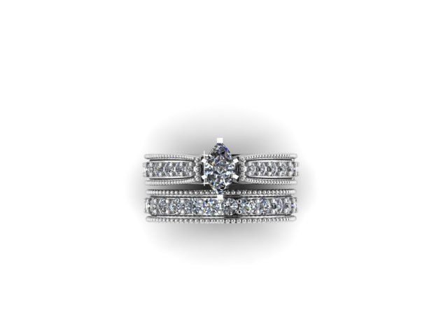 Solitaire Engagement Ring 3D print model_3