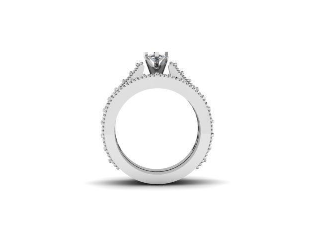 Solitaire Engagement Ring 3D print model_1