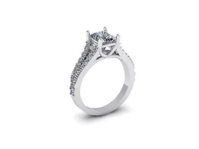 Split Engagement Ring 3D print model_0