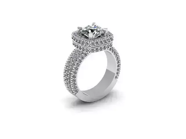 Wide Engagement Ring