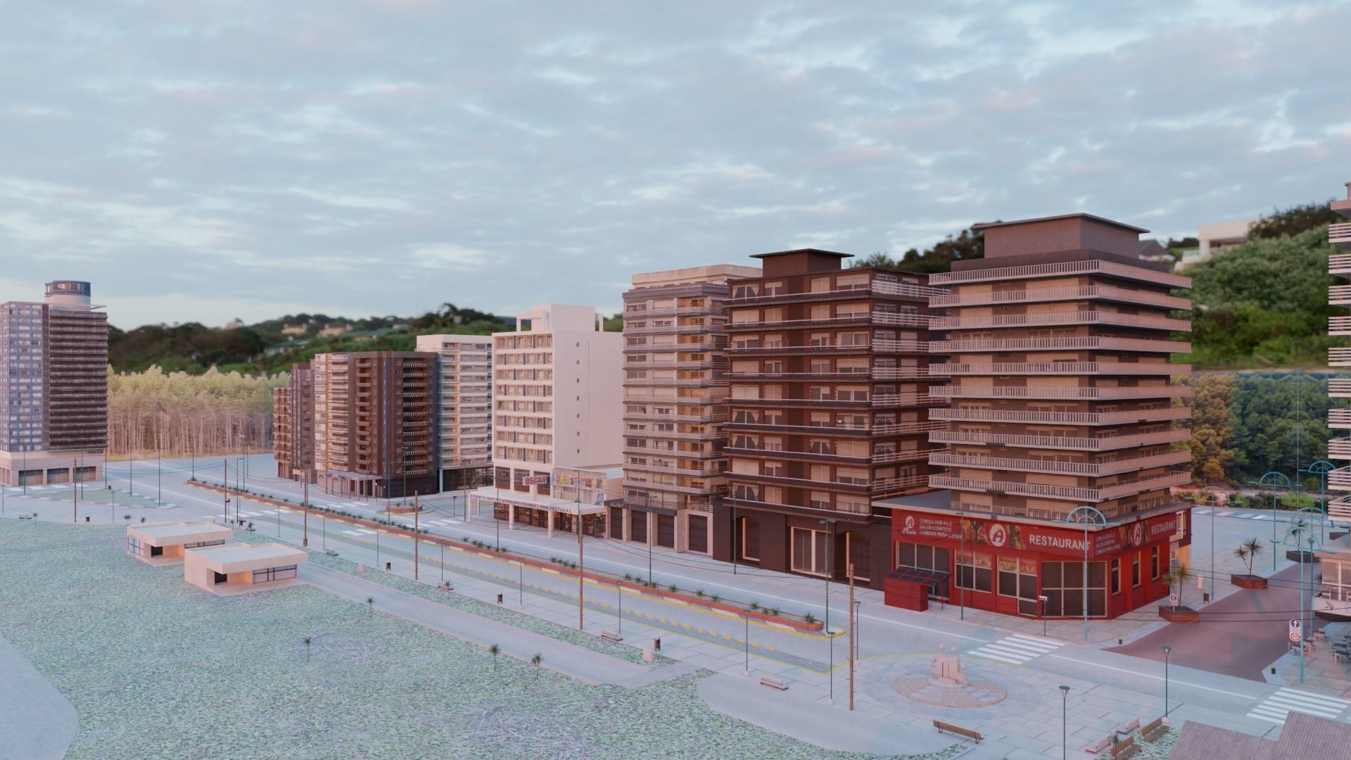 Miramar City Low-poly 3D model_11