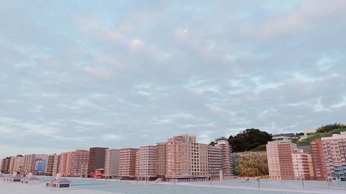 Miramar City Low-poly 3D model 5