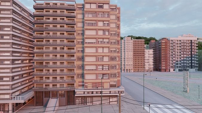 Miramar City Low-poly 3D model 2