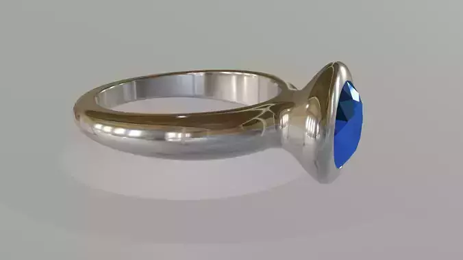 Ladies sapphire solitaire ring