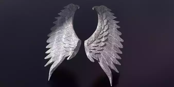 Wings Stylized Stone look collection 3D model