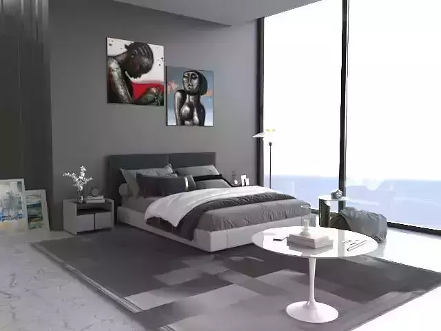 simple bedroom scene