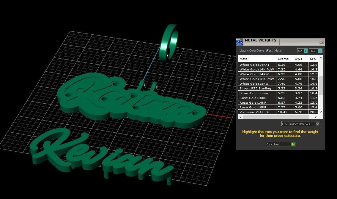 Model 728 Kevian Name Pendant 3D print model_15