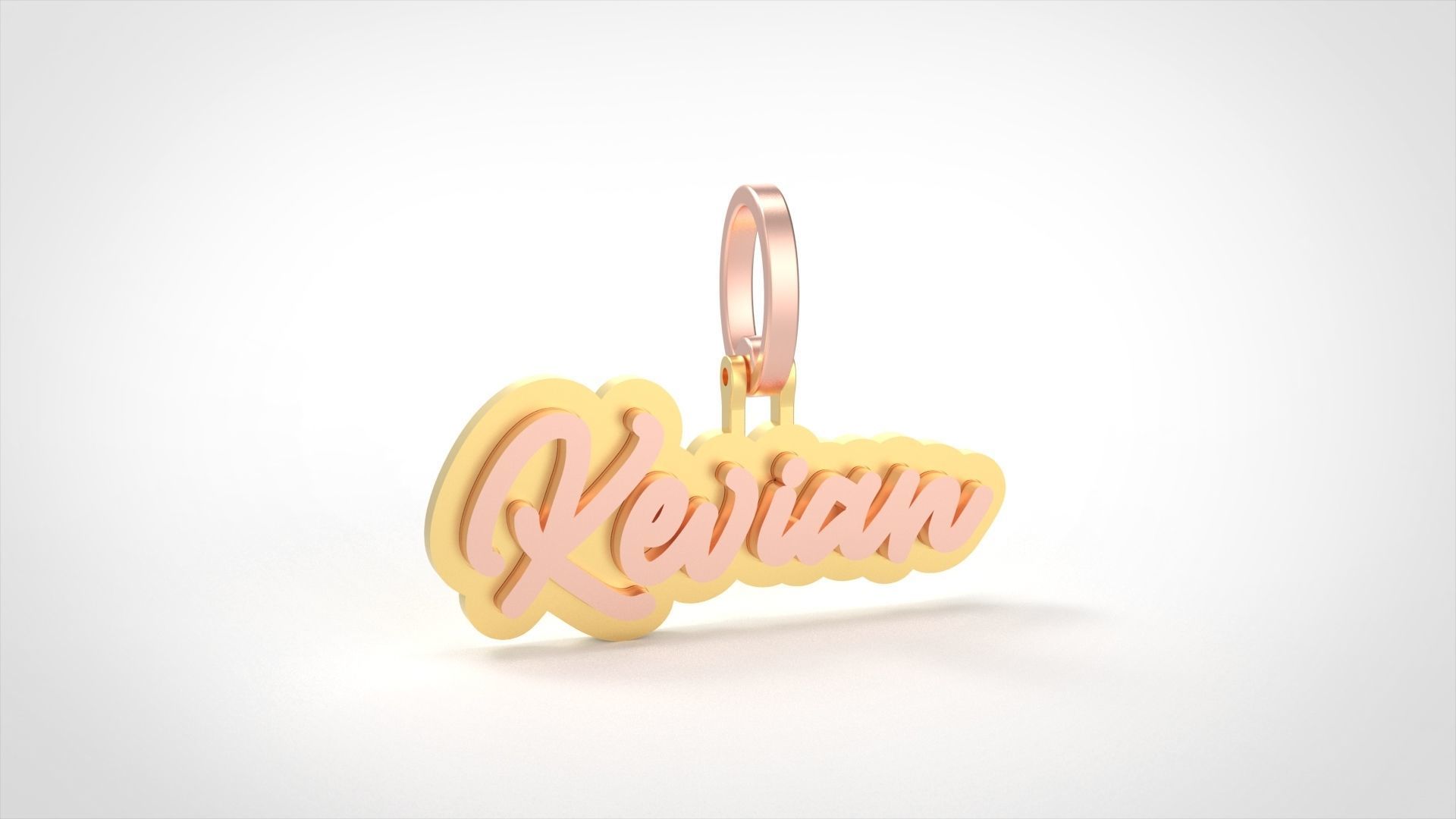 Model 728 Kevian Name Pendant 3D print model_9